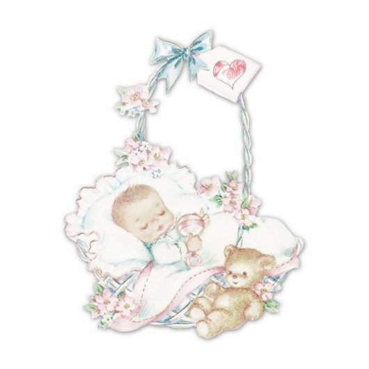 Sweet Vintag Baby Girl Freistehende Fotoskulptur (Vorne)