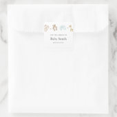 Sweet Vintag Baby Shower Library Square Sticker (Tasche)