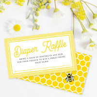 Sweet Vintag Bumblebee Diaper Raffle Baby Dusche