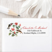 Sweet Vintag Floral Hummingbirds Pair (Insitu)