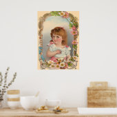 Sweet Vintag Girl Poster (Küche)