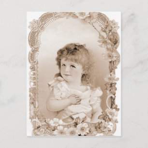 Sweet Vintag Girl Postkarte