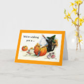 Sweet Vintag Halloween Grußkarte Karte (Gelbe Blume)