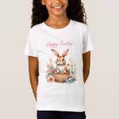 Sweet Vintag Happy Oaster Bunny Rabbit T-Shirt (Vorderseite)