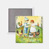 Sweet Vintag Jenny Nyström Happy Oaster Magnet (Vorderseite/Rückseite)