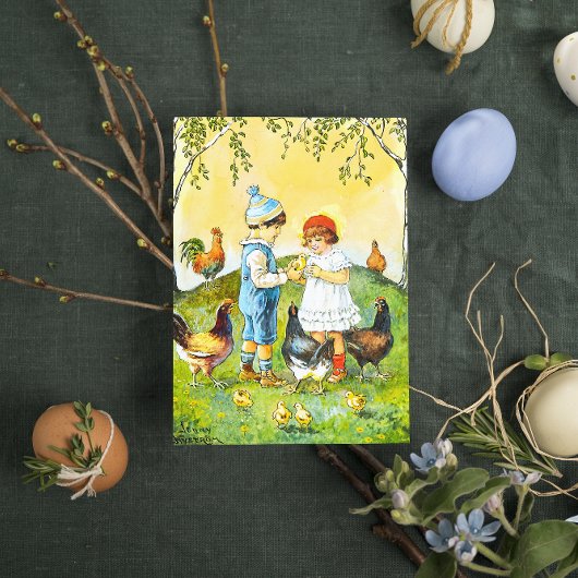 Sweet Vintag Jenny Nyström Happy Oaster Postkarte