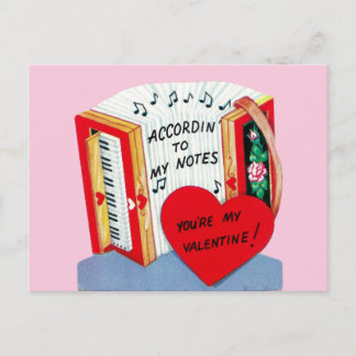 Sweet Vintag Musical Valentine's Day Liebe Card Postkarte