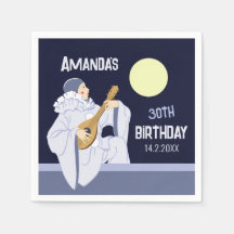 Sweet Vintag Pierrot Clown Lute Moon CC1272 Party