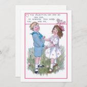 Sweet Vintag Valentine Children Feiertagskarte (Vorne/Hinten)