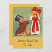 Sweet Vintag Verlobung Ankündigung Einladungen (Vorne/Hinten)