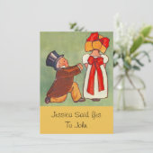 Sweet Vintag Verlobung Ankündigung Einladungen (Stehend Vorderseite)