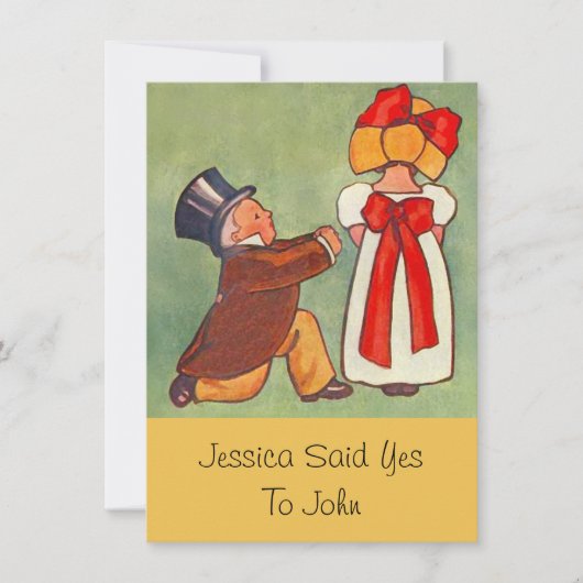 Sweet Vintag Verlobung Ankündigung Einladungen (Vorderseite)