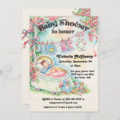 Sweet Vintage Babydusche Einladung (Vorne/Hinten)