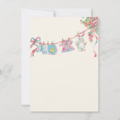 Sweet Vintage Babydusche Einladung (Rückseite)