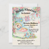 Sweet Vintage Babydusche Einladung (Vorderseite)