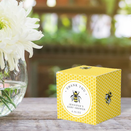 Sweet Vintage Mama-to-Bee-Gelbe Babydusche Geschenkschachtel