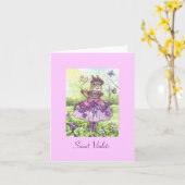 Sweet Violets Blank Note Card Karte (Gelbe Blume)