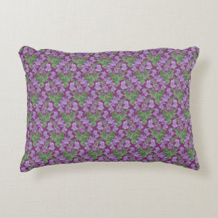 Sweet Violets Custom Floral Accent Cushi Dekokissen