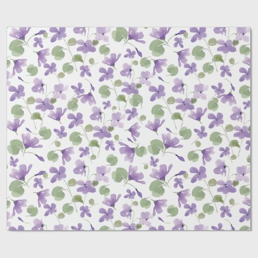 Sweet Violets Gift Wrap Geschenkpapier (Flach)