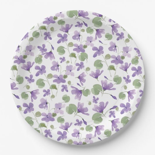 Sweet Violets Party Plate Pappteller (Vorderseite)