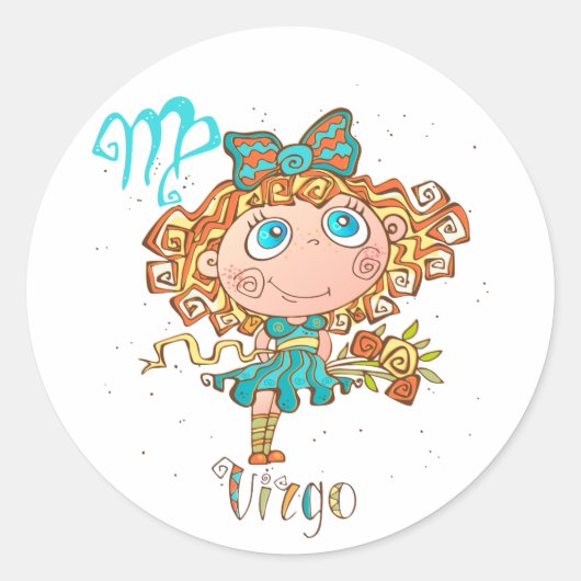 Sweet Virgo Child Runder Aufkleber (Vorderseite)