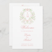 Sweet Wappen Monogram Wedding Program Programm (Vorne/Hinten)