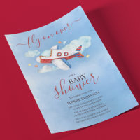 Sweet Watercolor Airplane Babydusche