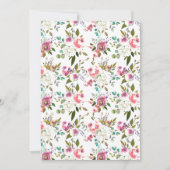 Sweet Watercolor Blume Rose Muster Ankündigung (Vorderseite)