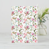 Sweet Watercolor Blume Rose Muster Ankündigung (Stehend Vorderseite)