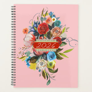 Sweet Watercolor Bouquet Day Planner 2026 Planer