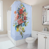 Sweet Watercolor Bouquet Periwinkle individuell an Duschvorhang (Beispiel)