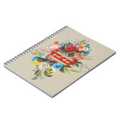 Sweet Watercolor Bouquet Personalisiertes Notebook Notizblock (Linke Seite)