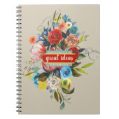Sweet Watercolor Bouquet Personalisiertes Notebook Notizblock (Vorderseite)