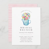 Sweet Watercolor Brautparty Brunch Einladungspostkarte (Vorne/Hinten)