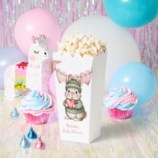 Sweet Watercolor Bunny Baby Shower  Geschenkschachtel (Party)