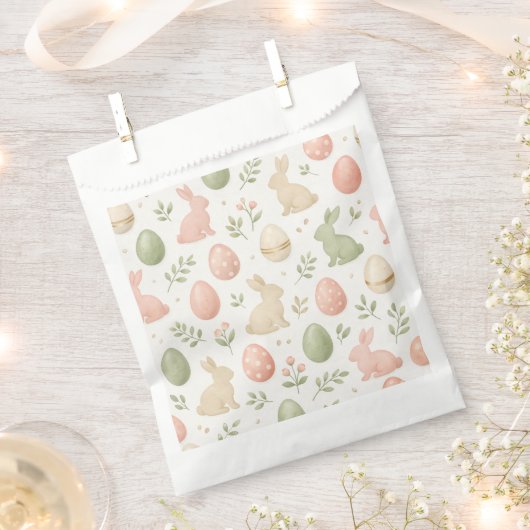 Sweet Watercolor Bunny Easter Party Favor Bag Geschenktütchen (Ausgeschnitten)