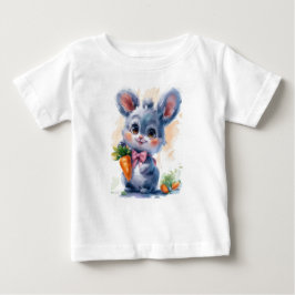 Sweet Watercolor Bunny mit Carrot Baby T-shirt