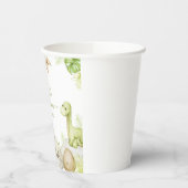 Sweet Watercolor Dinosaurier Baby Showpapier Tasse Pappbecher (Links)