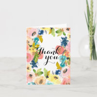 Sweet Watercolor Floral Vielen Dank