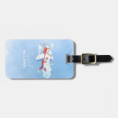 Sweet Watercolor-Flugzeug Gepäckanhänger (Vorderseite horizontal)