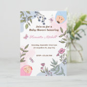 Sweet Watercolor Geschlecht: Einladungen (Stehend Vorderseite)