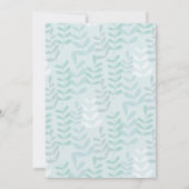 Sweet Watercolor Hand Gezeichnet Boy Baptism Einladung (Rückseite)