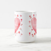 Sweet Watercolor Heart Valentine Mug Kaffeetasse (Mittel)