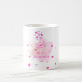 Sweet Watercolor Hearts Valentine’s Day Coffee Mug Kaffeetasse