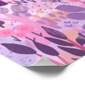 Sweet Watercolor House Garden Illustration Poster (Ecke)