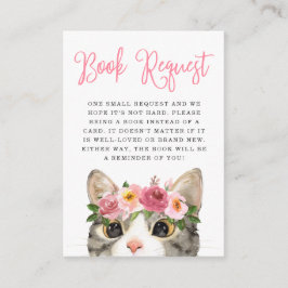 Sweet Watercolor Kitty Babydusche Buchungsanfrage Begleitkarte