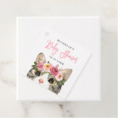Sweet Watercolor Kitty Girl Babydusche Geschenkanhänger (Beispiel)