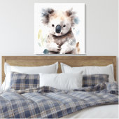 Sweet Watercolor Koala Leinwand Kunst, Dichtung un (Insitu (Schlafzimmer))