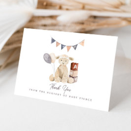 Sweet Watercolor Lamb Baby Toy Baby Shower Dankeskarte
