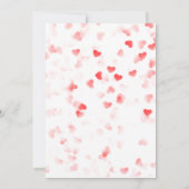 Sweet Watercolor Little Girl Bear Babydusche Einladung (Rückseite)